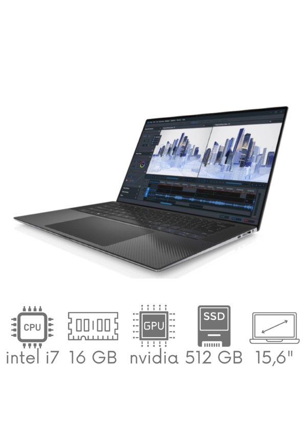 DELL Precision 5550 i7-10850H 16GB 512 SSD 15,6" FHD+ 1920x1200 Nvidia Quadro T1000 4GB WiFi KAM Win11Pro GW12mc
