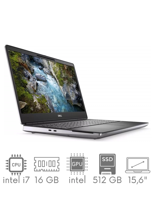 Stacja Robocza Dell Precision 7550 i7-10850H 16GB 512 SSD 15,6" FHD 1920x1080 KAM WiFi BT W10Pro gw12mc