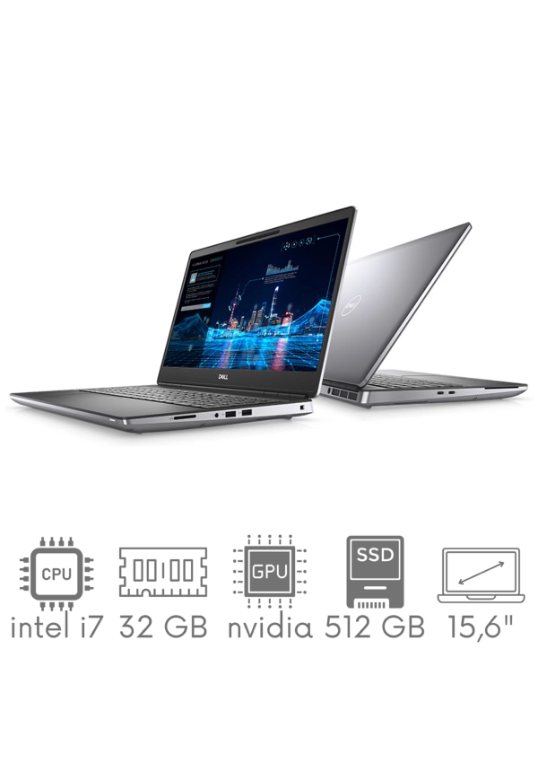 Stacja Graficzno-Robocza Dell Precision 7560 i7-11850H 32GB 512GB SSD 15,6" FHD 1920x1080 RTX A3000 6GB KAM WiFi BT W11Pro gw12mc