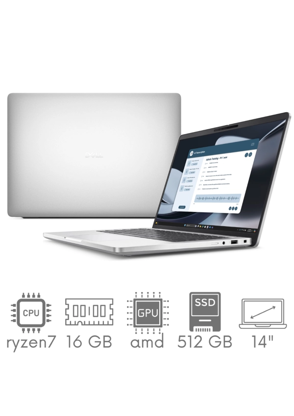 Dell Pro 14 Plus PB14255 Ryzen 7 Pro 250 16GB 512SSD 14" FHD+ 1920x1200 WiFi BT Kam Win11Pro Gw12mc