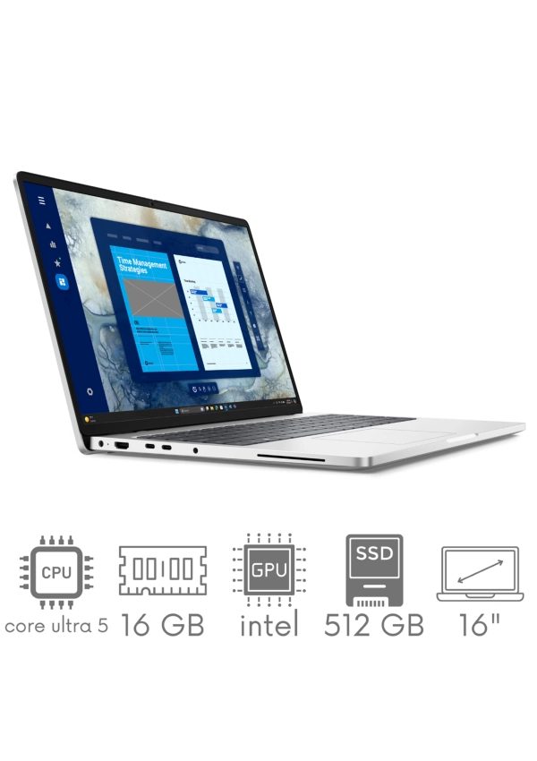 Dell Pro 16 PC16250 Ultra 5 235U 16GB 512SSD 16" FHD+ 1920x1200 WiFi BT Kam Win11Pro Gw12mc
