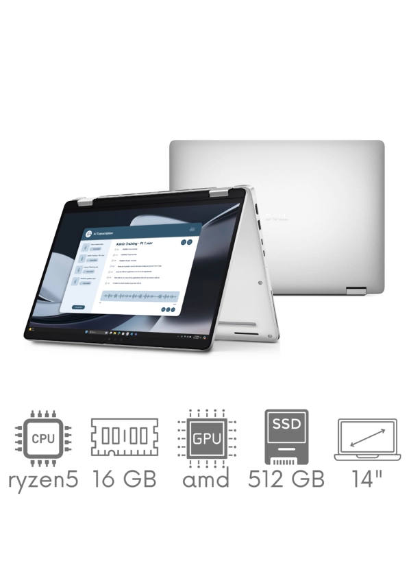 2w1 Dell Pro 14 Plus PB14255 Ryzen 5 Pro 230 16GB 512SSD 14" FHD+ 1920x1200 x360 WiFi BT Kam Win11Pro Gw12mc