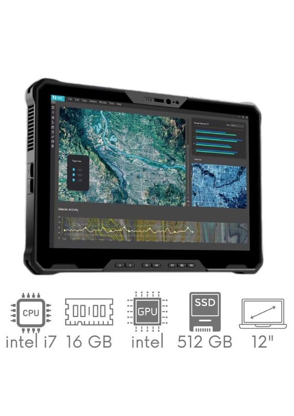 Tablet DELL Latitude 7230 Rugged Extreme i7-1260U 16GB 512 SSD 12"  FHD+ 1920x1200 Mat Win11pro SKANER 2D 2xBAT KAM WiFi BT Gw12mc
