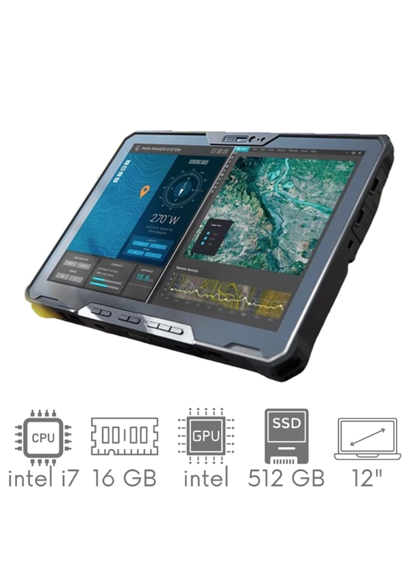 Tablet DELL Latitude 7230 Rugged Extreme i7-1260U 16GB 512 SSD 12"  FHD+ 1920x1200 Mat Win11Pro LAN RJ45 2xBAT KAM WiFi BT Gw12mc