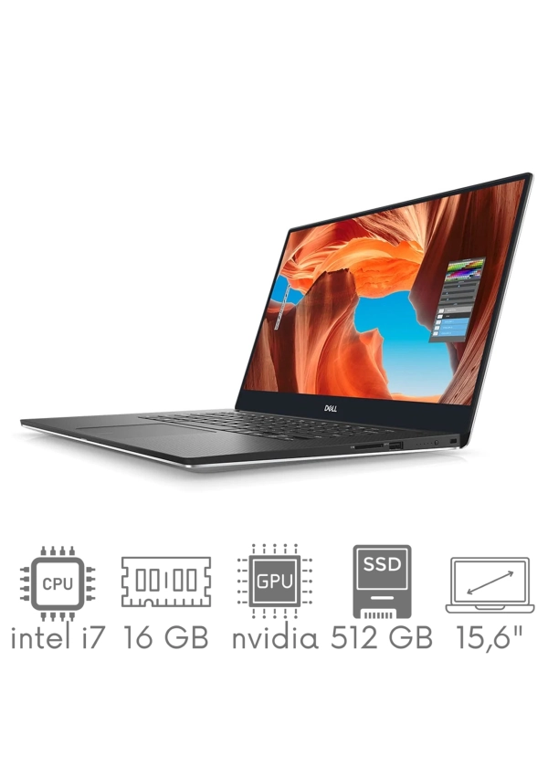Dell XPS 7590 i7-9750H 16GB 512 SSD 15,6" 4K UHD 3840x2160 GTX 1650 4GB Kam WiFi BT Win10PL Gw12mc