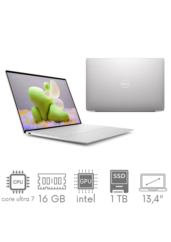 Aluminiowy DELL XPS 9340 Ultra 7 155H 16GB 1TB SSD 13,4" FHD+ 1920x1200 120Hz Mat W11 WiFi BT Kam Gw12mc