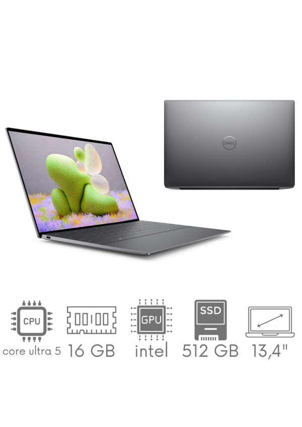 Dell XPS 13 9350 Ultra 5 226V 16GB 512 SSD 13,4" FHD+ 1920x1200 120Hz WiFi BT Kam Win11 PL Gw12mc