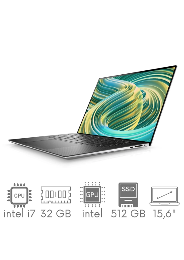 Ultrabook aluminiowy Dell XPS 9530 i7-13620H 32GB 512SSD 15,6" FHD+ 1920x1200 WiFi BT Kam Win11 Gw12mc