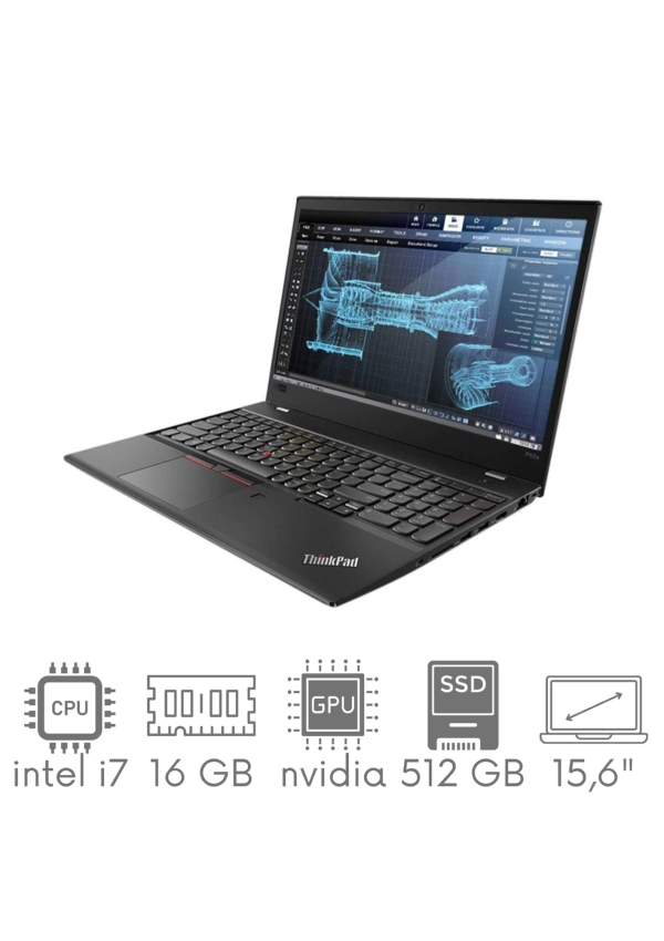 Lenovo ThinkPad P52s i7-8650U 16GB 512 SSD 15,6" FHD 1920x1080 Quadro P500 2GB WiFi BT Kam Win11Pro GW12mc