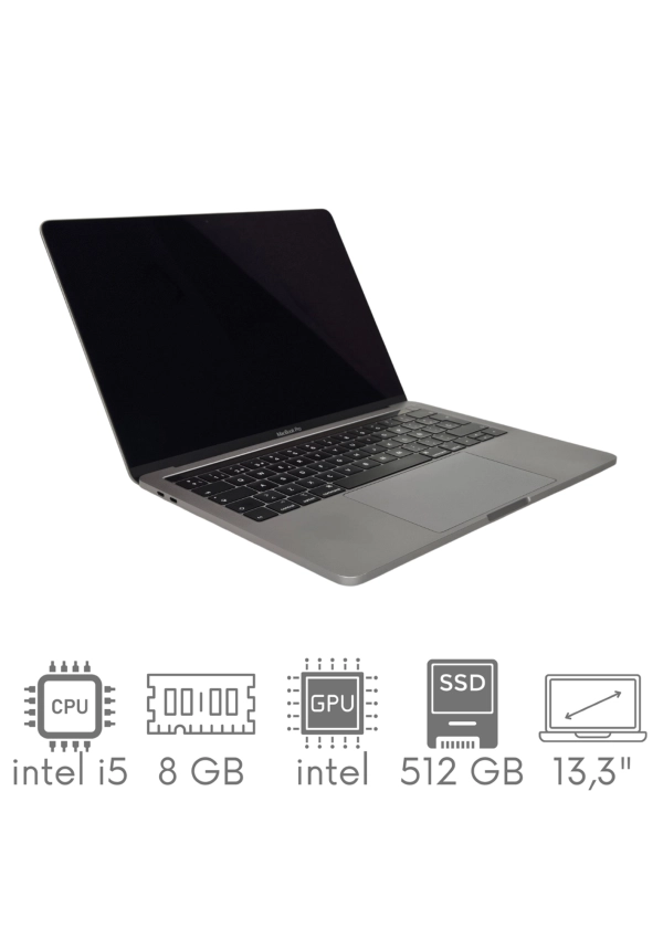 Apple MacBook Pro 13 A1989 i5-8259U 8GB 512GB SSD 13,3" Retina 2560x1600 WiFi BT Kam OS Sequoia PL Gw12mc
