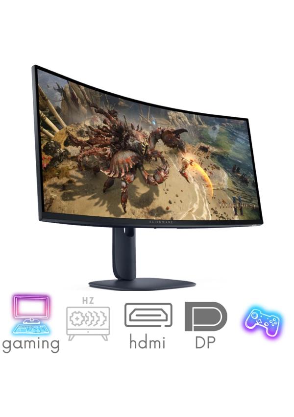Dell Alienware AW3425DWM - Zakrzywiony Monitor do Gier 34" VA 3440 x 1440 21:9 180Hz 1ms