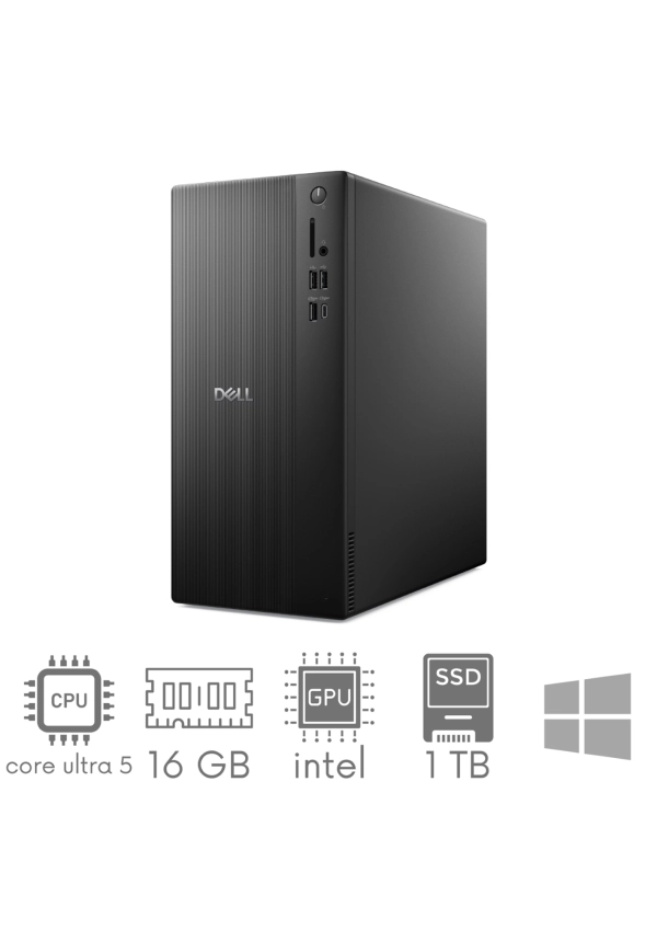 Komputer PC Dell Tower ECT1250 Ultra 5 225 16GB 1TB SSD WIFI BT Win11PRO GW12mc