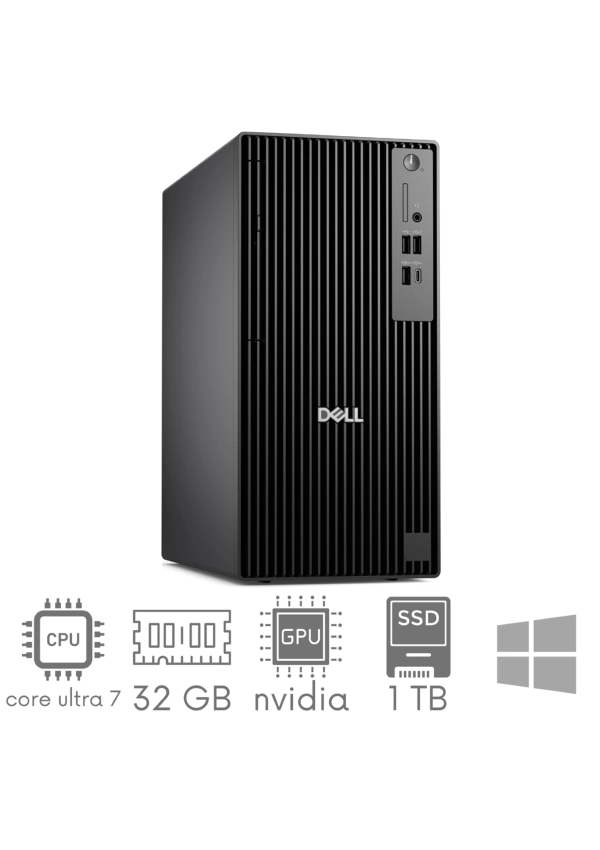 Komputer PC Dell Pro Tower Plus QBT1250 Ultra 7 265 32GB 1TB SSD Nvidia Geforce RTX4060 8GB WIFI BT WIN11PRO GW12mc