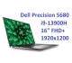 Stacja Robocza DELL Precision 5680 i9-13900H 64GB 2TB SSD 16" FHD+ 1920x1200 Mat WiFi BT Win11Pro Gw12Mc