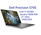 DELL Precision 5750 i7-10750H 16GB 512GB SSD 17" FHD+ 1920x1200 Quadro T2000 4GB Kam WiFi BT Win10Pro gw12mc