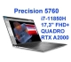 DELL Precision 5760 i7-11850H 64GB 512SSD 17" FHD+ 1920x1200 Touch NVIDIA RTX A2000 4GB Kam WiFi BT Win11pro gw12mc